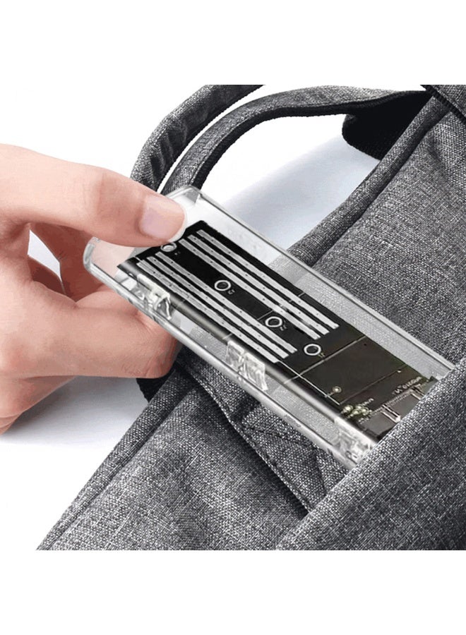 حافظة SSD خارجية شفافة M.2 NGFF SATA Type C USB 3.1 SSD بسرعة 10 جيجابت في الثانية محول SSD خارجي لـ 2230 2242 2260 2280 - Image 4