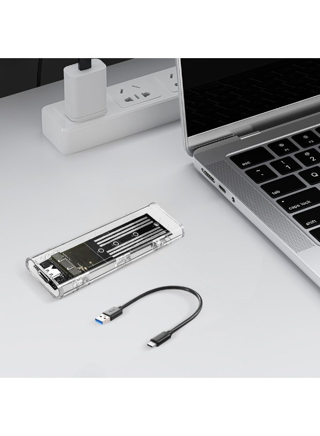 حافظة SSD خارجية شفافة M.2 NGFF SATA Type C USB 3.1 SSD بسرعة 10 جيجابت في الثانية محول SSD خارجي لـ 2230 2242 2260 2280 - Image 5