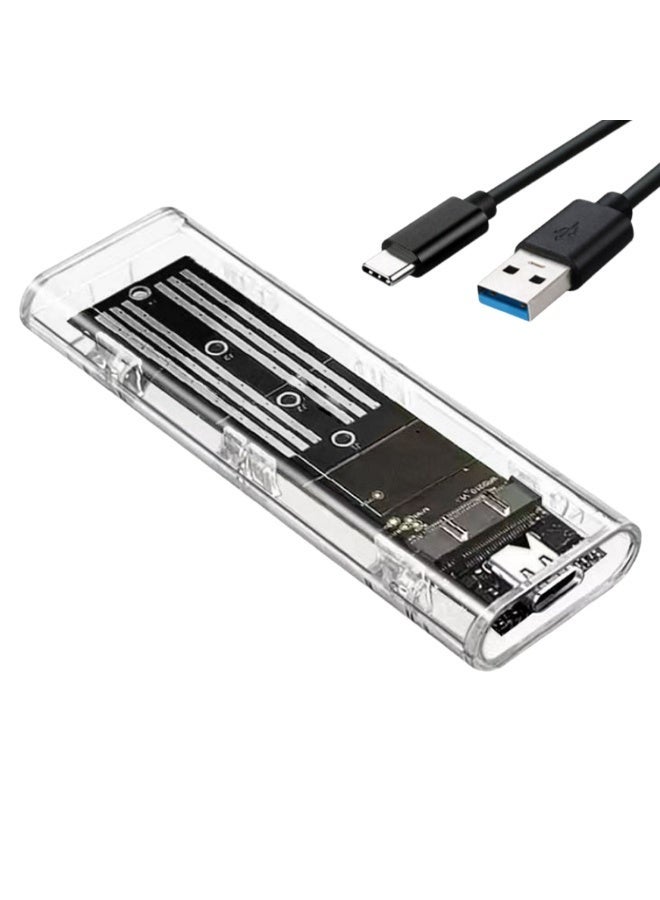 حافظة SSD خارجية شفافة M.2 NGFF SATA Type C USB 3.1 SSD بسرعة 10 جيجابت في الثانية محول SSD خارجي لـ 2230 2242 2260 2280 - Image 3