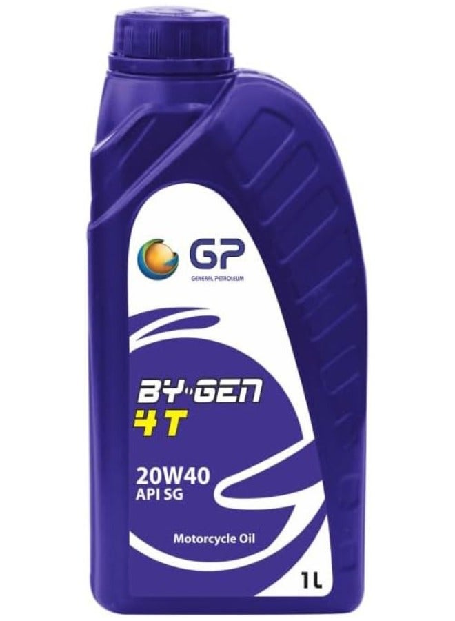 BYGEN 4T Motorcycle Engine Oil, 20W40, API SG, 1 Litre