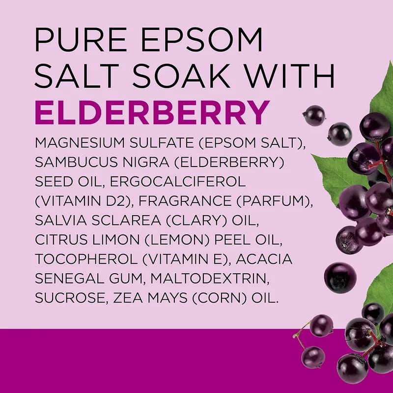 Dr Teal's Dr Teal's Epsom Bath Salt Black Elderberry 1.36Kg 1.36kg