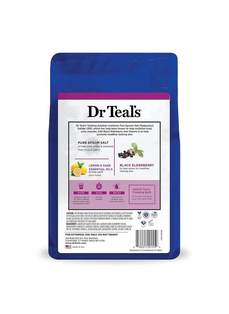 Dr Teal's Dr Teal's Epsom Bath Salt Black Elderberry 1.36Kg