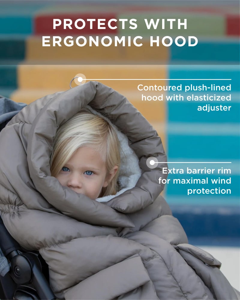 7 A.M 7AM Enfant Stroller Blanket 212 - Adjustable Baby Car Seat Zipped Blanket for Babies Winter, Unisex Multi Purpose Fleece Lined Warm Hooded Toddler Footmuff Water Repellent | (6M - 4T) - Image 5