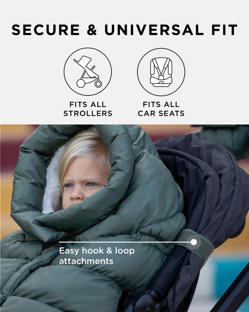 7 A.M 7AM Enfant Stroller Blanket 212 - Adjustable Baby Car Seat Zipped Blanket for Babies Winter, Unisex Multi Purpose Fleece Lined Warm Hooded Toddler Footmuff Water Repellent | (6M - 4T) - Image 3