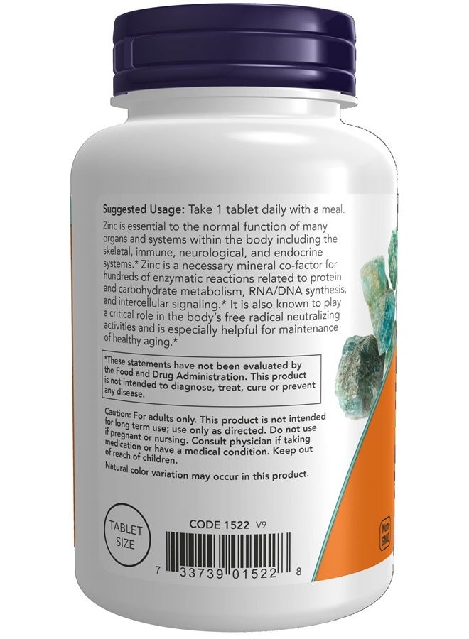 now Supplements, Zinc (Zinc Gluconate) 50 mg, Supports Enzyme Functions*, Immune Support*, 250 Tablets - Image 1