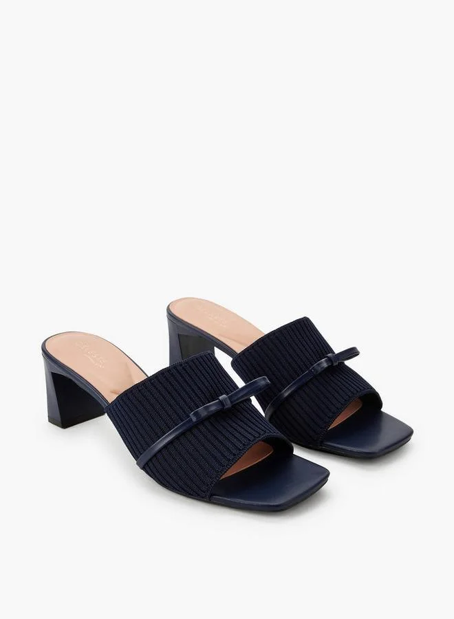 Celeste Women Ribbed Block Heel Sandals