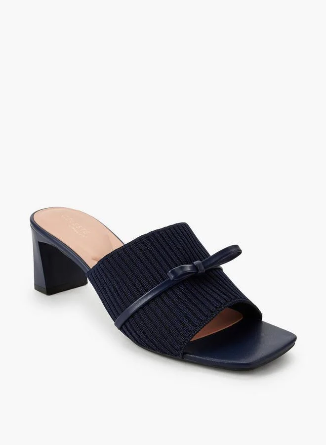 Celeste Women Ribbed Block Heel Sandals