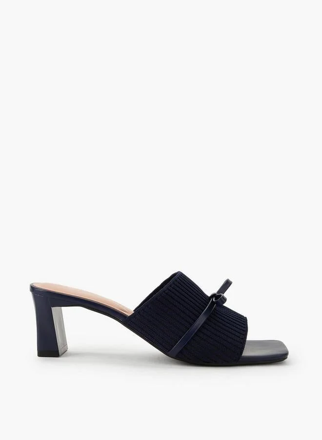 Celeste Women Ribbed Block Heel Sandals