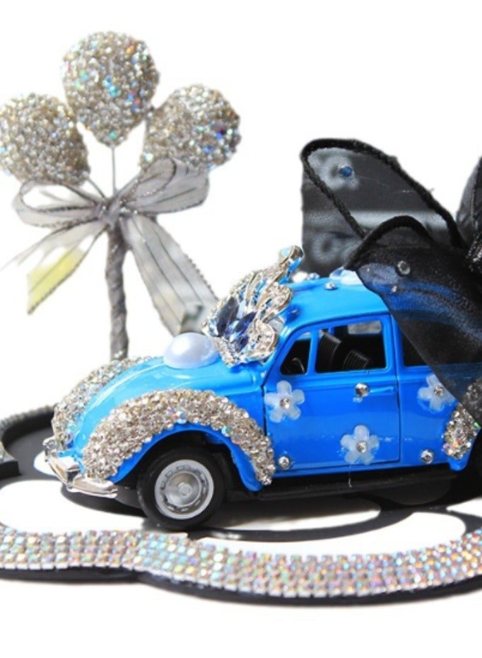 EBMINI Alloy Car Model Creative Colorful Bow Tie Car Model Diamond Ornament 