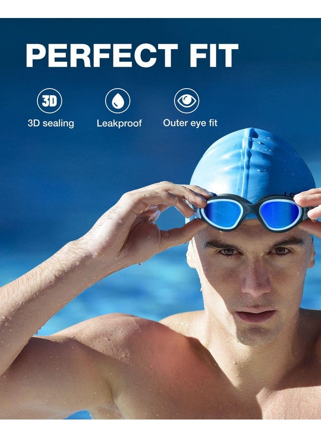 ZIONOR Swim Goggles G1 Polarized Swimming Goggles Uv Protection Leakproof Anti Fog Adjustable Strap For Adult Men Women (Polarized Mirror Blue Lens) - Image 3