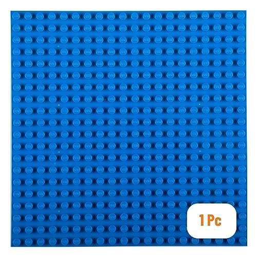 Strictly Briks Big Blocks Baseplate Creative Building Blocks Play Compatible with Lego Brick Pieces Blue 1375 x 1625 in - Image 1