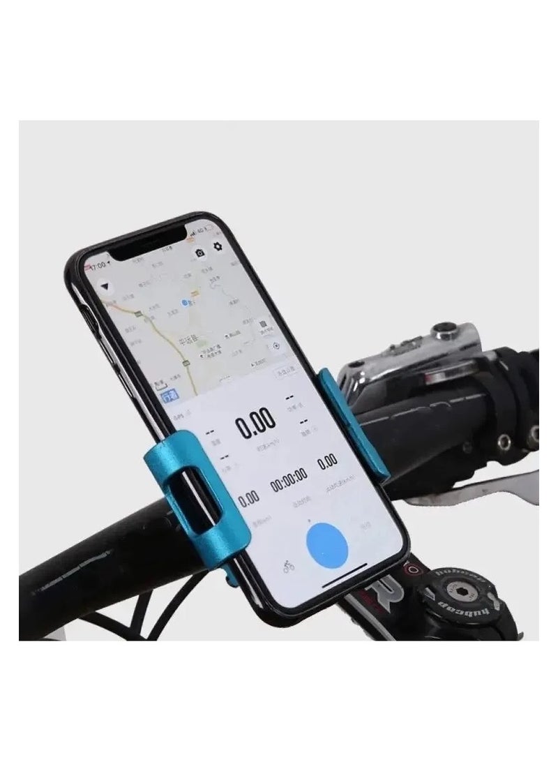 Aluminum Alloy Metal Motorcycle Phone Holder Anti-Slip Stand Durable Bracket Support For All Smartphones Black - Image 4