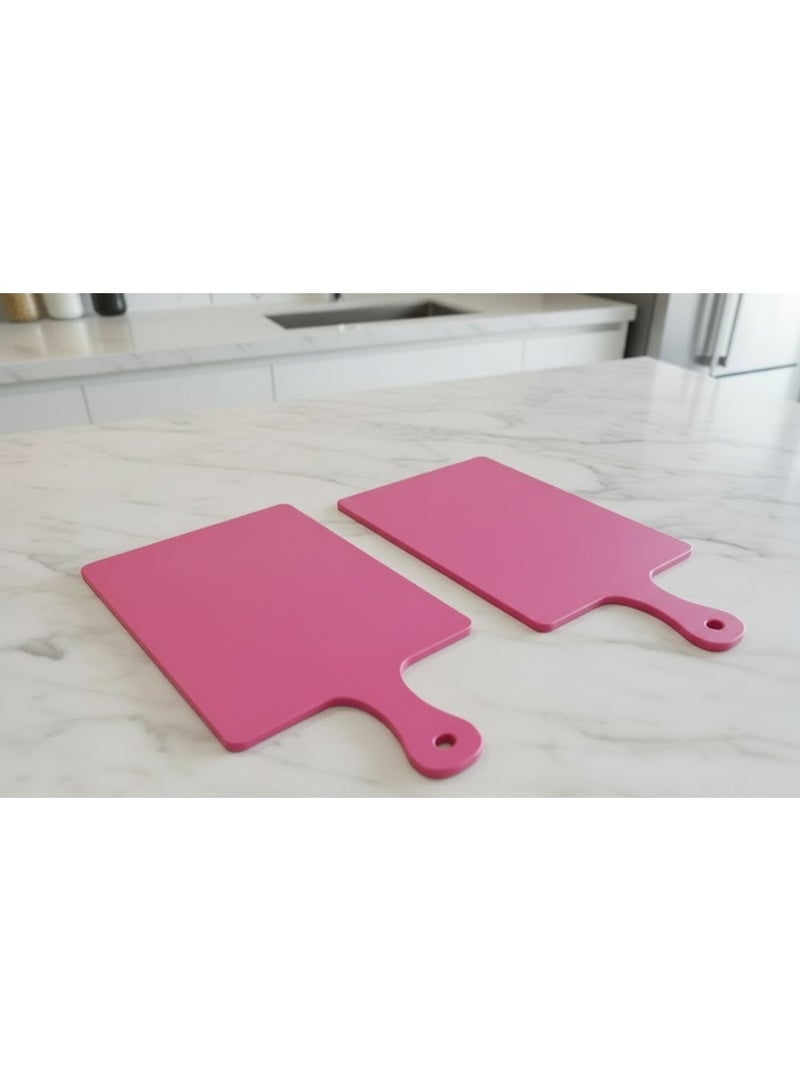 favilla Durable plastic cutting board set – 2 pieces – Strong non-slip surface and comfortable handle for everyday use – Multicolor – Code 686 - Image 5