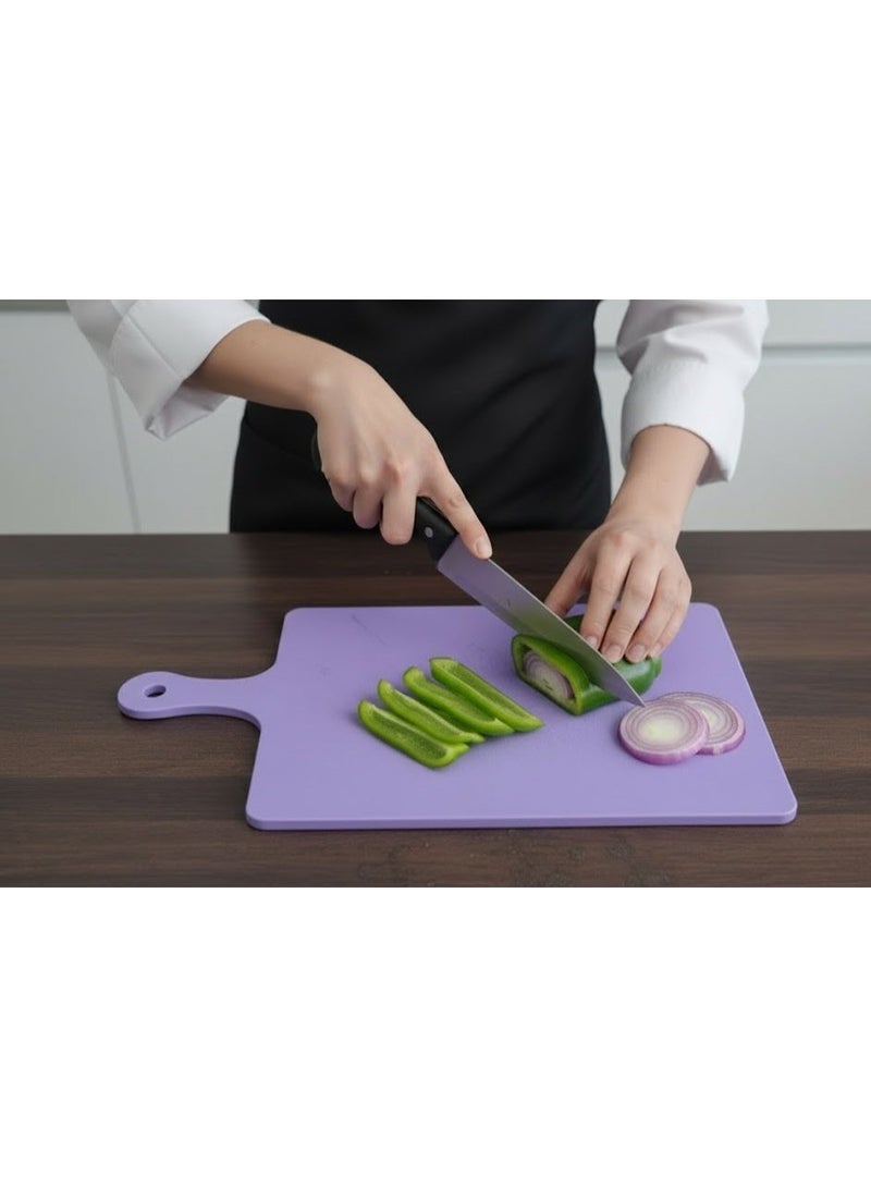 favilla Durable plastic cutting board set – 2 pieces – Strong non-slip surface and comfortable handle for everyday use – Multicolor – Code 686 - Image 3