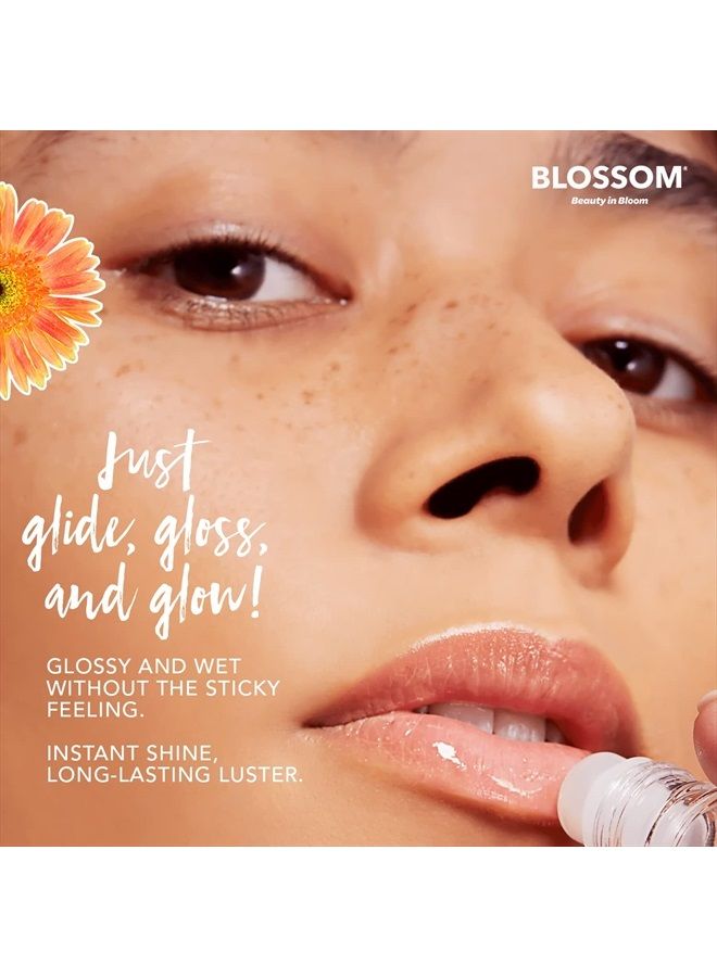 Blossom Scented Roll on Lip Gloss, Infused with Real Flowers, Made in USA, 0.20 fl. oz./5.9ml, Passion Fruit - Image 5