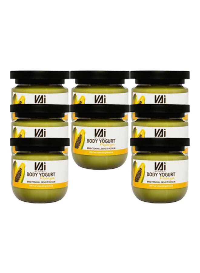 VAI 8 Pieces Body Yogurt Papaya Brightening Sensitive Skin 280ml - Image 1
