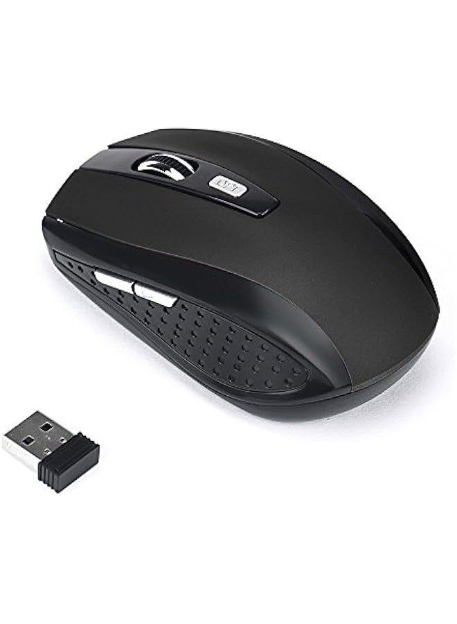 2.4GHz Wireless Gaming Mouse, Portable Office Optical Mouse, 6 ons, Max 10 Meters Operating Distance, Lightweight, Save Power, for Laptop, Computer, PC, Notebook, Desktop, Black  - Image 1