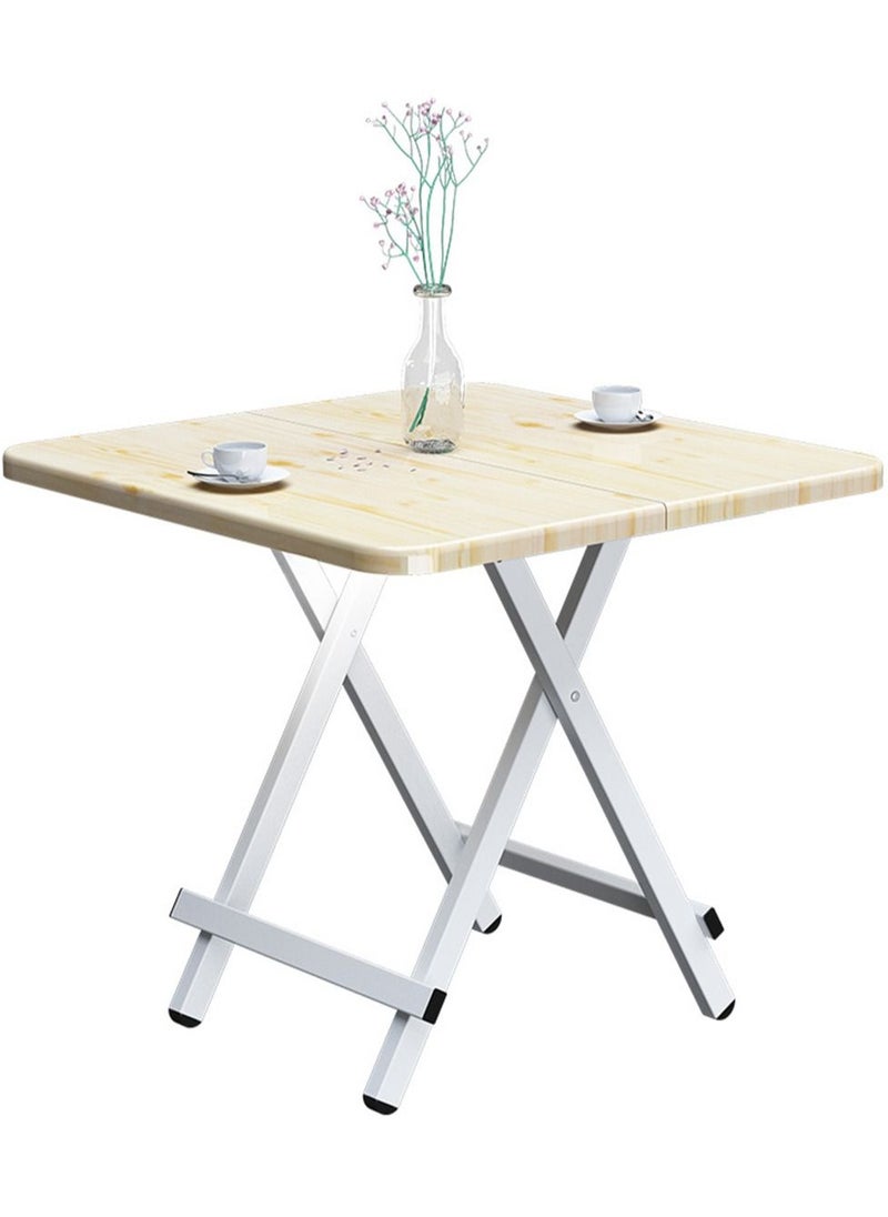 CityRiya-Long - Dining Table Kitchen Dining Table Modern Leisure Table Square Dining Table Wooden Desk Folding Camping table Portable Dinner Table for Kitchen 60cm*60cm - Image 1