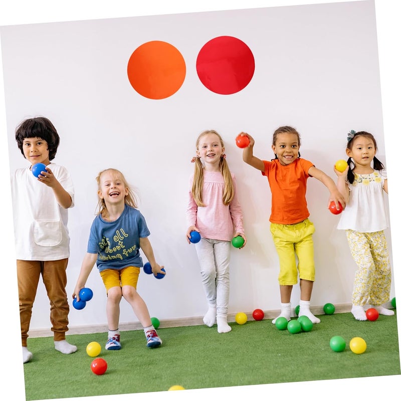 Homoyoyo 12pcs Colorful Round Reusable Dry Erase Dots PVC Self Adhesive Stickers for Drawing Teaching Organizing for Classroom Home Walls Storage Labels - Image 4