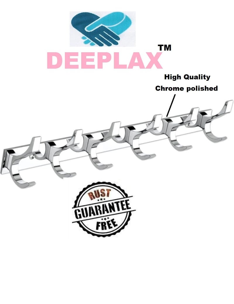 Deeplax Exclusive Duck Heavy Duty 6 Pin Bathroom Cloth Hooks, Door Hanger, Wall Hooks Rail for Hanging Clothes and Keys, Bathroom Accessories (Fully Chrome Finish), (Pack of 1) - Image 2