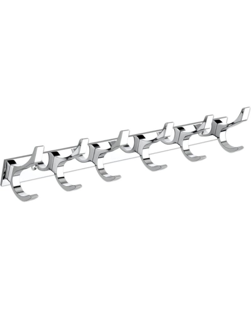 Deeplax Exclusive Duck Heavy Duty 6 Pin Bathroom Cloth Hooks, Door Hanger, Wall Hooks Rail for Hanging Clothes and Keys, Bathroom Accessories (Fully Chrome Finish), (Pack of 1) - Image 1