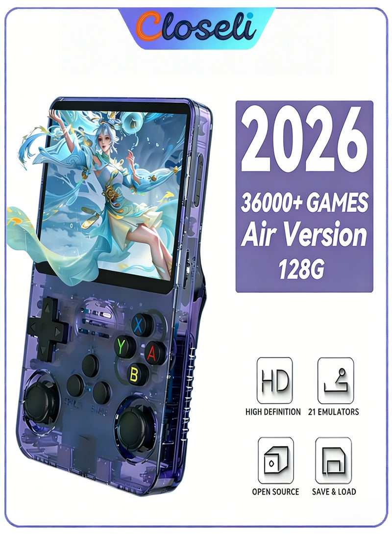 Closeli Handheld Game Console, Portable Pocket Arcade, Rechargeable Retro Game Console,Built-in 128G Card,36000+ Games, 3.5 Inch IPS Screen, 3500mAh Battery, Open Source Linux System, OTG Support, Up to 256GB Expansion, Birthday & Holiday Gifts - Image 1