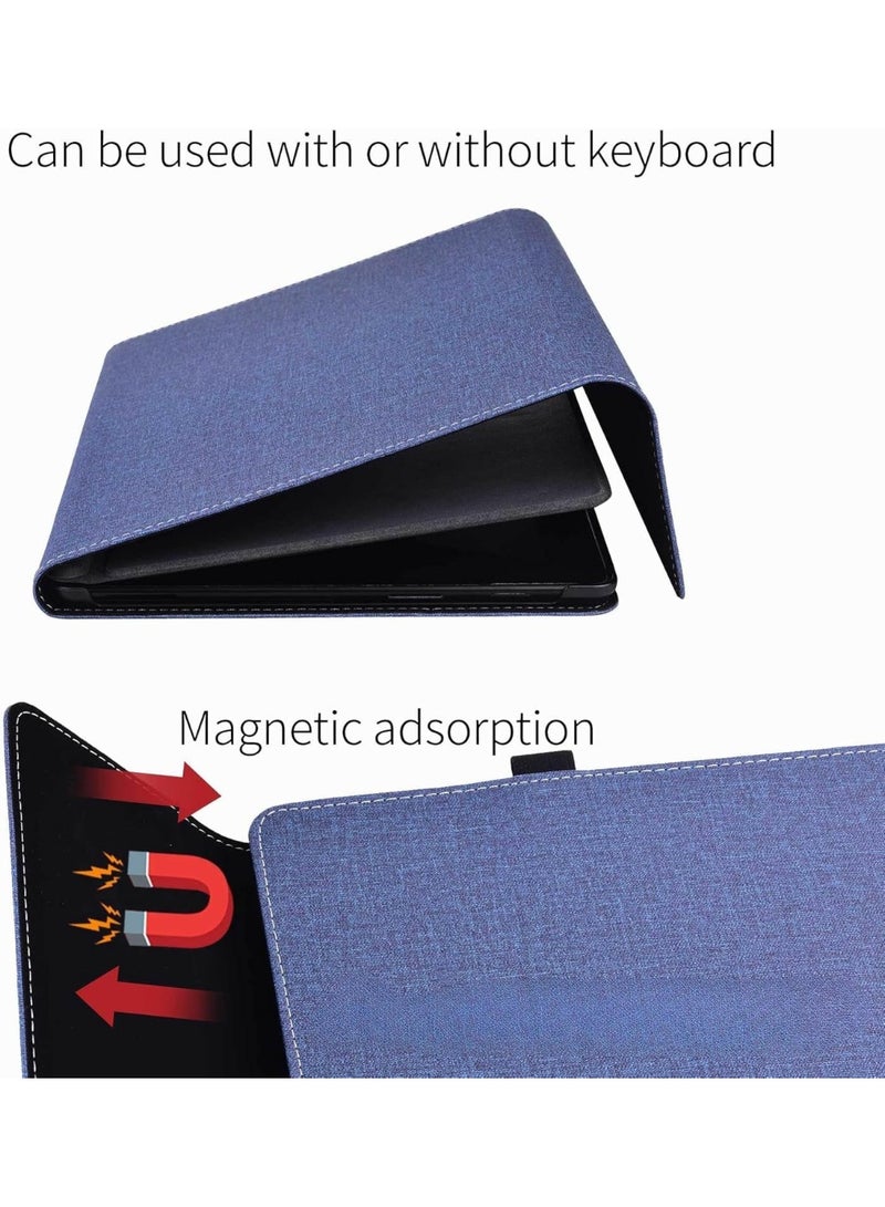 VKL Compatible with Microsoft Surface Pro 12-inch (2025) Tablet Protective Case, Sleeve Pouch Cover Stand PU Leather Hard Case For Surface Pro 12 (Blue) - Image 4