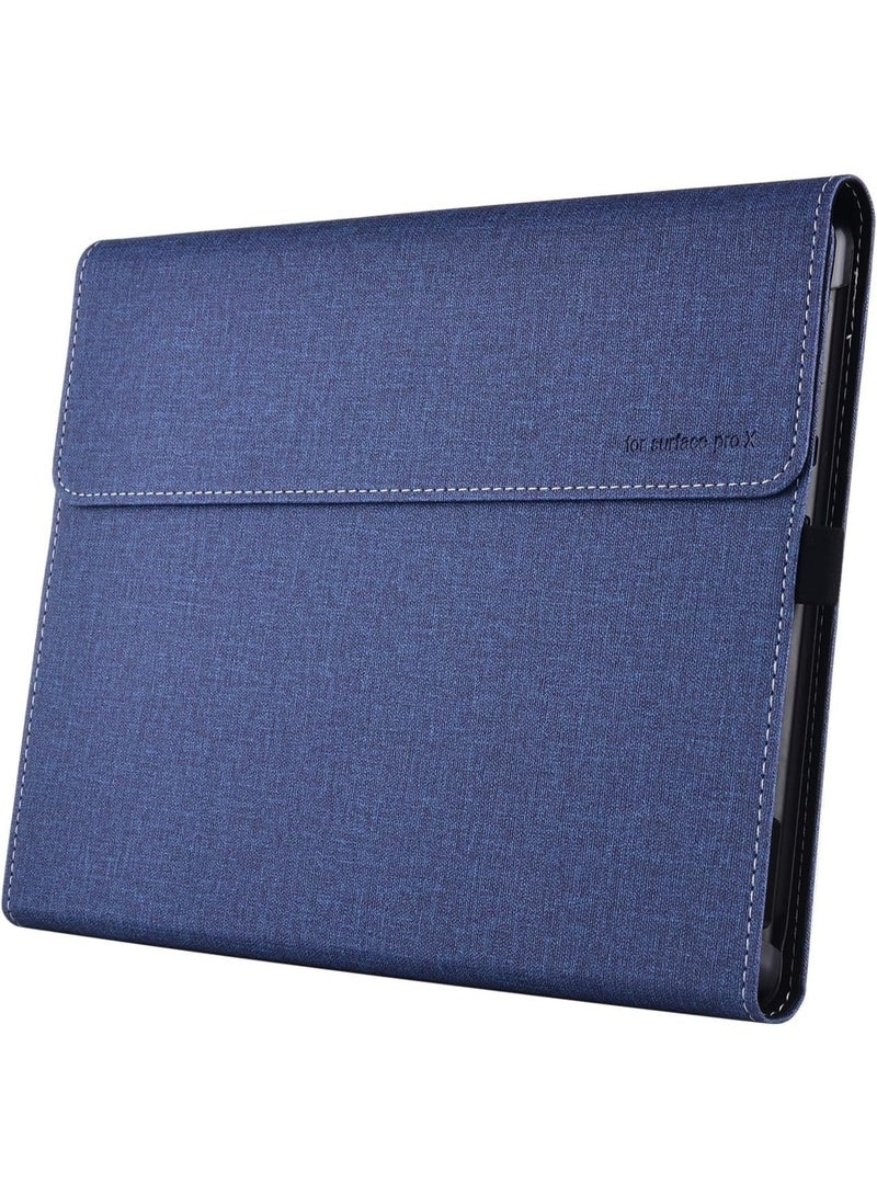 VKL Compatible with Microsoft Surface Pro 12-inch (2025) Tablet Protective Case, Sleeve Pouch Cover Stand PU Leather Hard Case For Surface Pro 12 (Blue) - Image 5