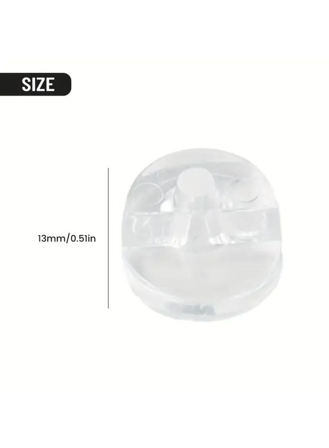 8pcs Plastic Glass Fixing Clip With Screws Frameless Cabinet Mirror Wall Holder Kit - Image 4