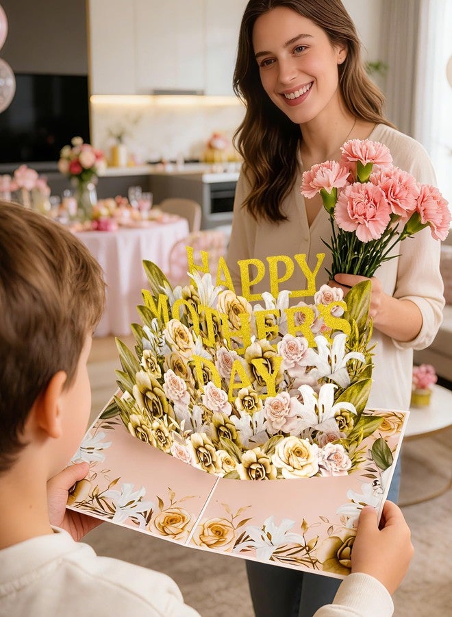 Ginkgo Mothers Day 3D Pop Up Card - Floral Happy Mother’s Day Greeting Card Gift for Mom, Wife, Grandma – 7.8" x 5.9" Envelope and Note Tag - Image 5