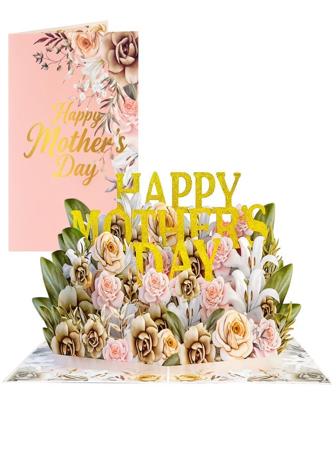 Ginkgo Mothers Day 3D Pop Up Card - Floral Happy Mother’s Day Greeting Card Gift for Mom, Wife, Grandma – 7.8" x 5.9" Envelope and Note Tag - Image 1
