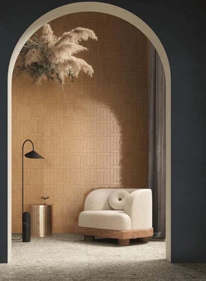 Al Home Boucle Accent Chair in Subtle Beige By Alhome 80x85 cm 
