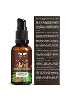 WOW Skin Science Anti Acne Face Serum | Natural Neem Leaf & Tea Tree Oil | Reduce Spots, Skin Repair, Pimple Free, Bright Skin | No Parabens | Face Serum For Women & Men | 30 Ml  - Image 3