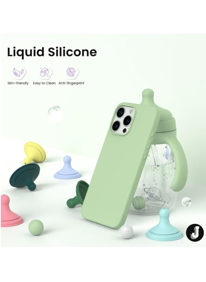 JAJEEK Pistachio Silky Soft Touch Case for iPhone 16 Pro Max – Premium Liquid Silicone Protective Bumper - Image 3