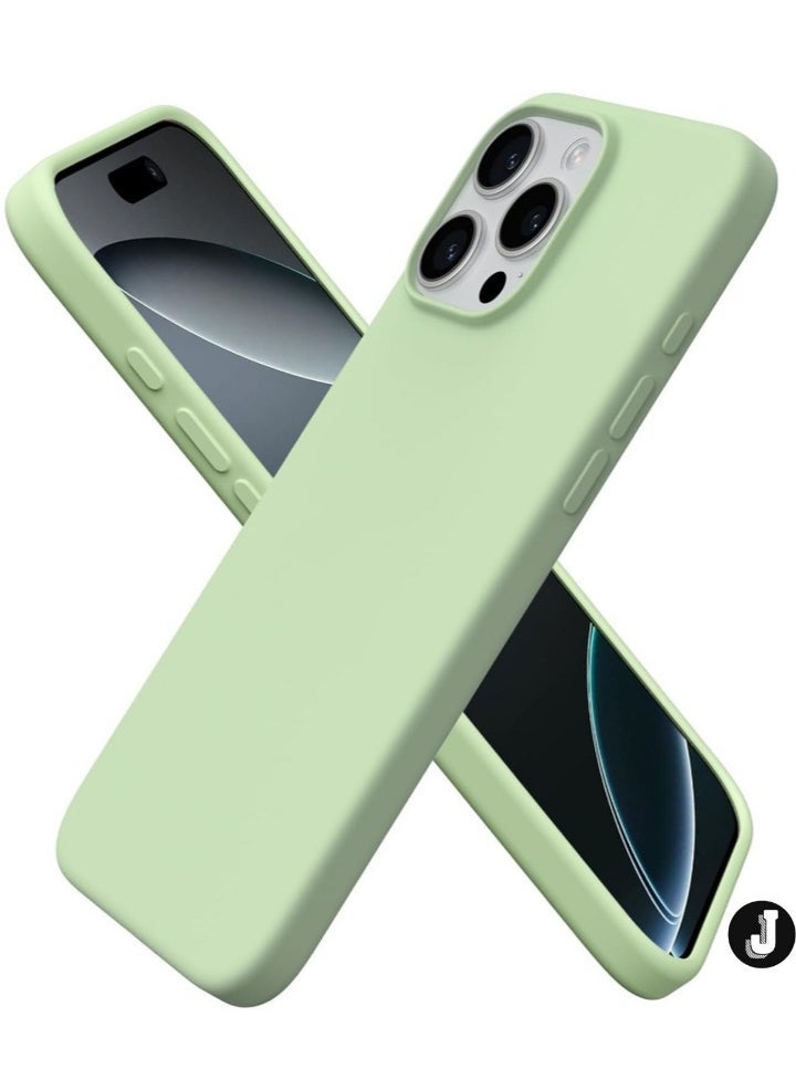 JAJEEK Pistachio Silky Soft Touch Case for iPhone 16 Pro Max – Premium Liquid Silicone Protective Bumper - Image 1