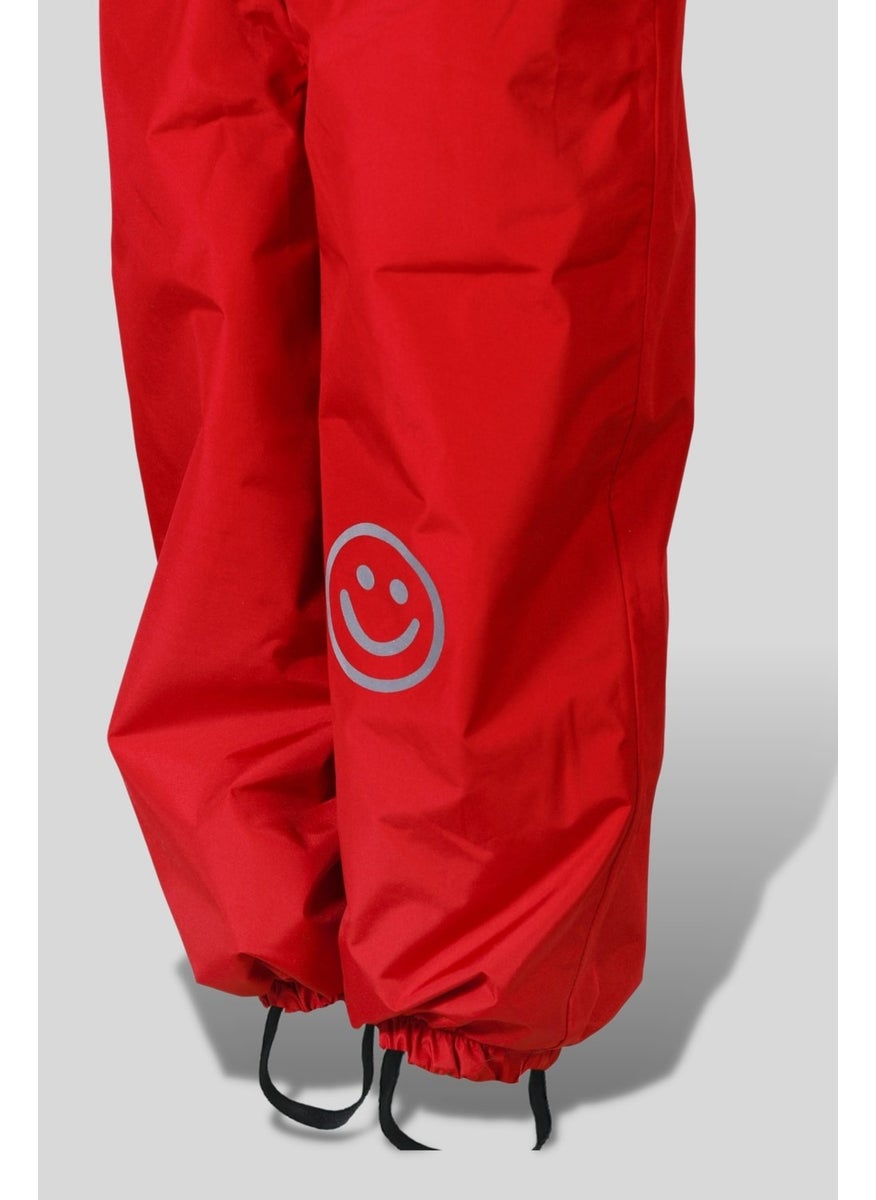 Belkızın Atölyesi Red Waterproof Overalls with Suspenders  - Image 2
