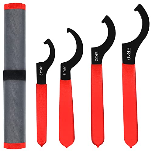 AutoWanderer Tool 4pcs Coilover Spanner Wrench Set Adjustable Shock Wrench Heavy Duty Steel C Spanner for Most Coil Overs Shocks Adjustment and Suspension System - Image 2