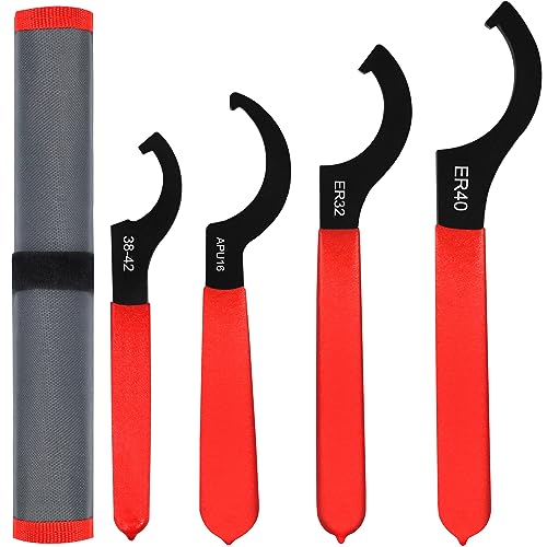 AutoWanderer Tool 4pcs Coilover Spanner Wrench Set Adjustable Shock Wrench Heavy Duty Steel C Spanner for Most Coil Overs Shocks Adjustment and Suspension System - Image 1