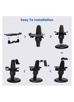 KASTWAVE VR Stand, VR Headset Charging Dock Display Stand, Touch Controllers Accessories for Oculus Quest, Quest 2,Rift, Rift S, Valve Index, Black  - Image 5