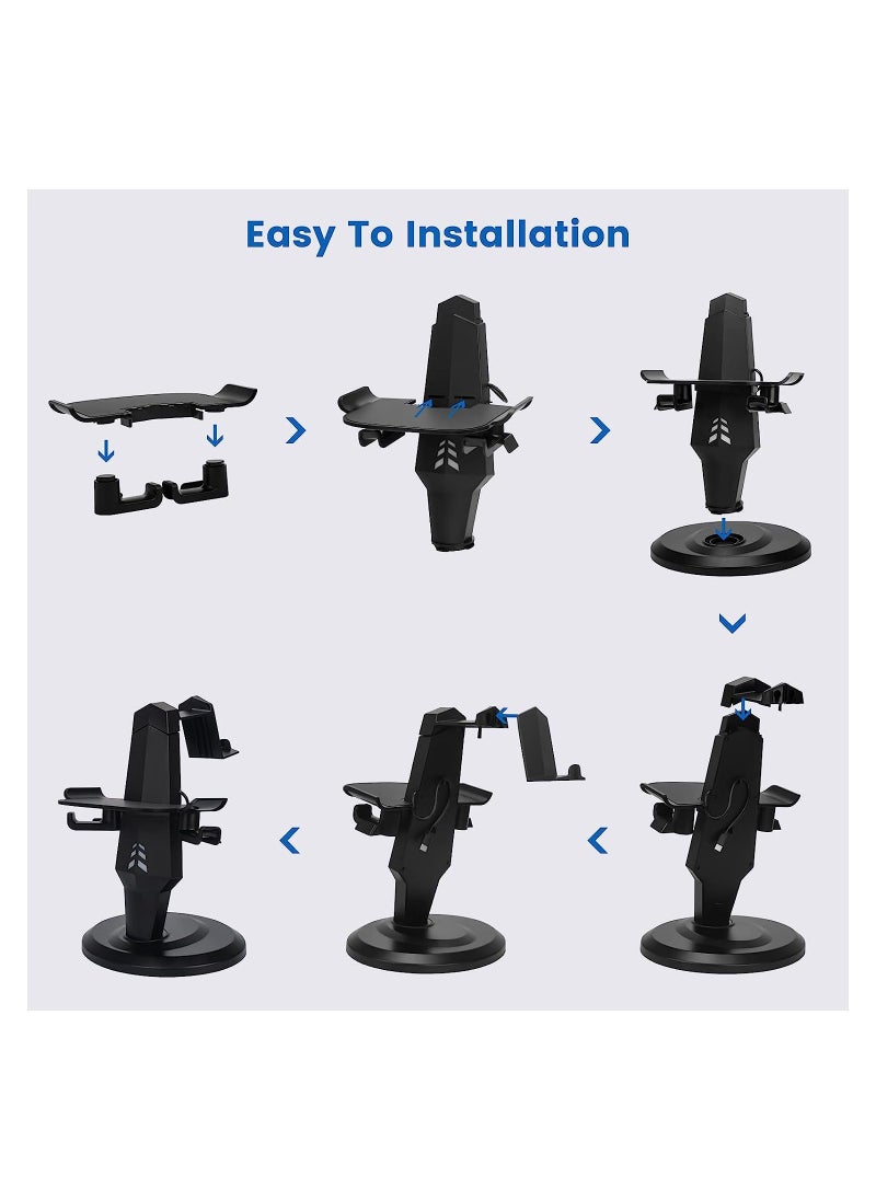 KASTWAVE - VR Stand, VR Headset Charging Dock Display Stand, Touch Controllers Accessories for Oculus Quest, Quest 2,Rift, Rift S, Valve Index, Black - Image 1