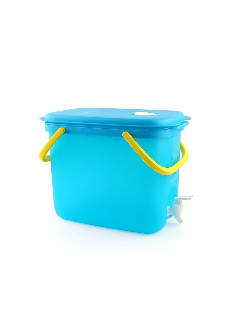 Tupperware Portable Plastic Water Dispenser 10L (Sky Blue) with Tap, Leak-Proof Storage Container for Home, Office & Outdoor - Image 1