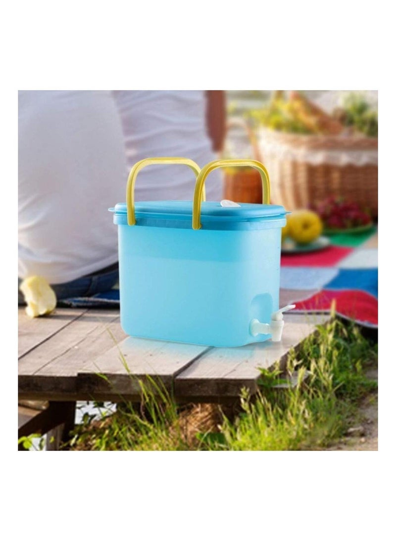 Tupperware Portable Plastic Water Dispenser 10L (Sky Blue) with Tap, Leak-Proof Storage Container for Home, Office & Outdoor - Image 3