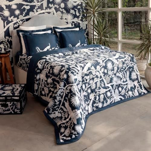 MYTRIDENT Shivan and Narresh Collection, Trident Bedsheet for Double Bed, 100% Cotton Bedsheet, 400 TC, Luxury, Premium bedsheet, King Size Bedsheet with 4 Pillow Covers - Izu Zunu - Image 1