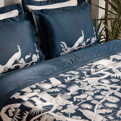 MYTRIDENT Shivan and Narresh Collection, Trident Bedsheet for Double Bed, 100% Cotton Bedsheet, 400 TC, Luxury, Premium bedsheet, King Size Bedsheet with 4 Pillow Covers - Izu Zunu - Image 3