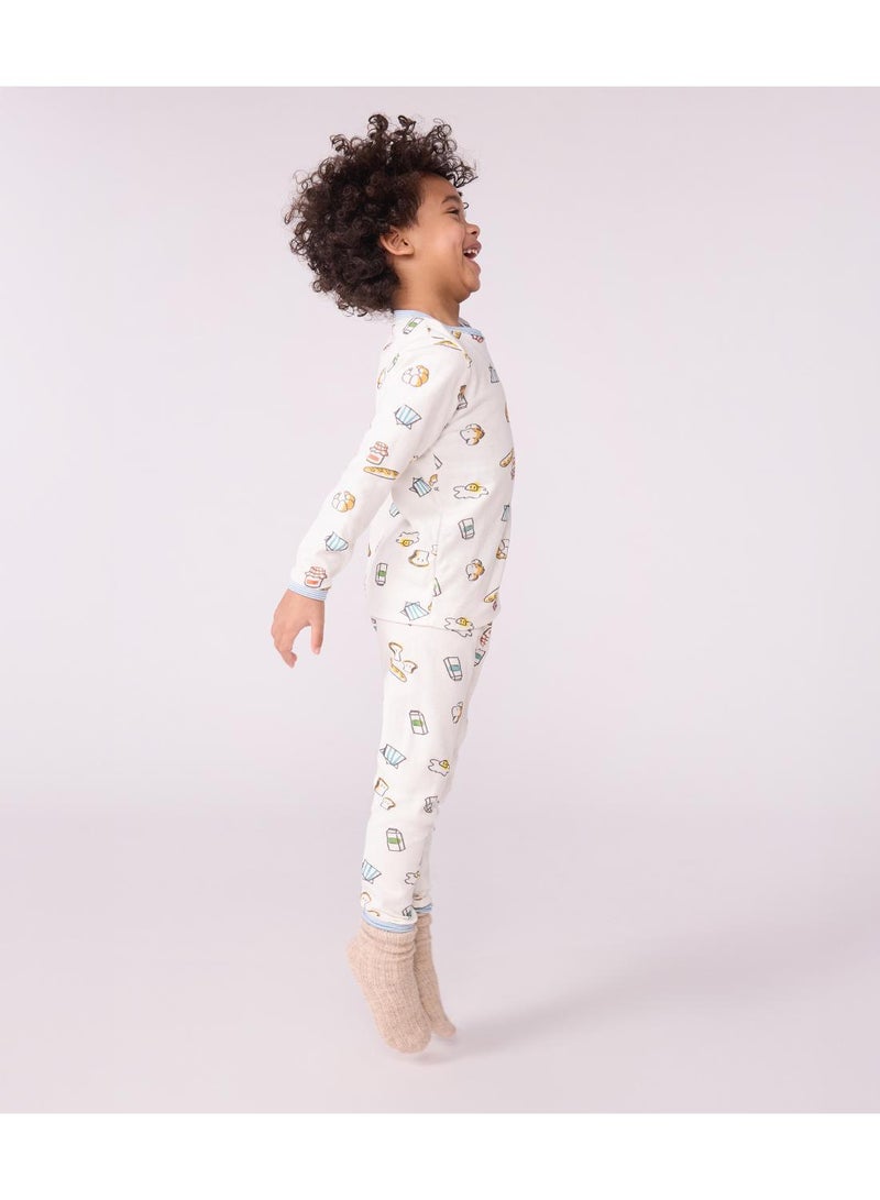 Petit Bateau Children's breakfast-print tube knit pyjamas - Image 5