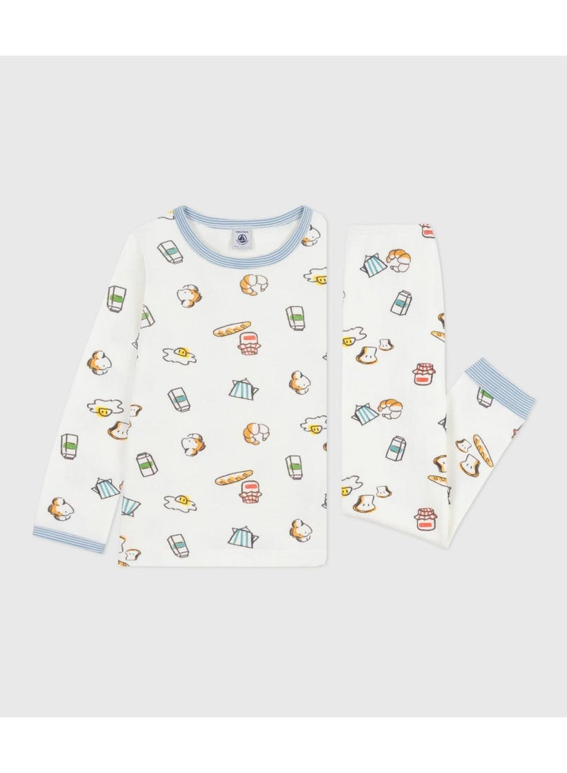 Petit Bateau Children's breakfast-print tube knit pyjamas - Image 2