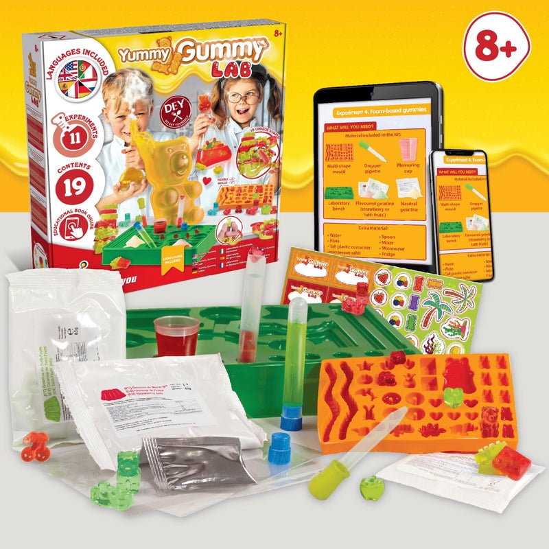 Science4you مختبر الحلوى Science4you - مجموعة صنع الحلوى لصنع حلوى خاصة بك للأطفال وحلويات جيلاتينية بأشكال مختلفة 19 بما في ذلك حلوى الدب العملاقة - صندوق هدايا حلو للأطفال من عمر 8 9 10 11+ - Image 2