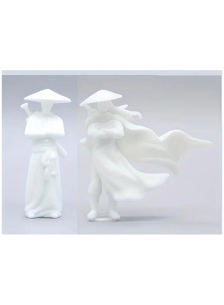 Verona Knight statue, made of PVC, decorative accessories for the car, home and office - one piece, white color  - Image 3