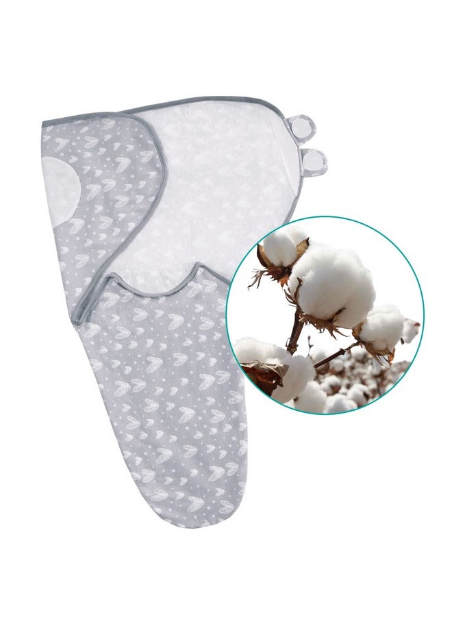 Biloban - Baby Swaddles 0-3 Months For Boy Girls, Baby Swaddle, Newborn Swaddle, Cotton Swaddle Blanket, Newborn Essentials, Lovely Grey Print, 2 Pack - Image 1