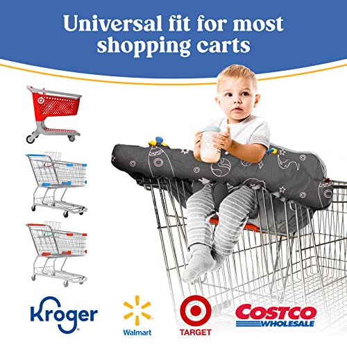 PILLANI Shopping Cart Cover for Baby, High Chair Cover for Restaurant Seat - Grocery Cart Cover for Baby Girl and Boy, Comfortable Cotton Buggy Covers for Babies - Padded Toddler Shopping Cart Cover - Image 3